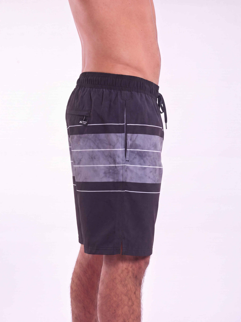 Shorts Elastico Tie Dye 18" Preto
