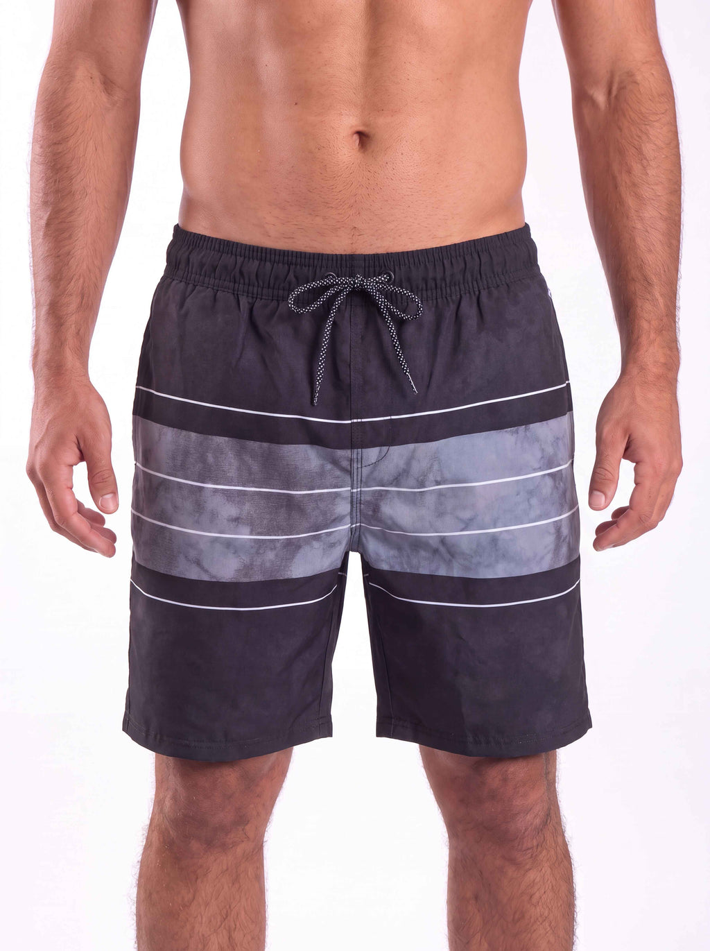 Shorts Elastico Tie Dye 18" Preto