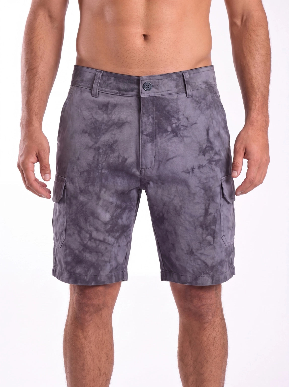 Bermuda Walk Cargo Tie Dye 21" Cinza