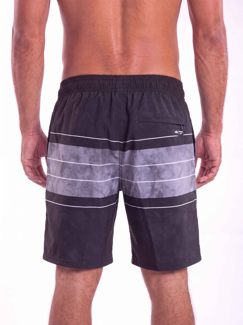 Shorts Elastico Tie Dye 18" Preto