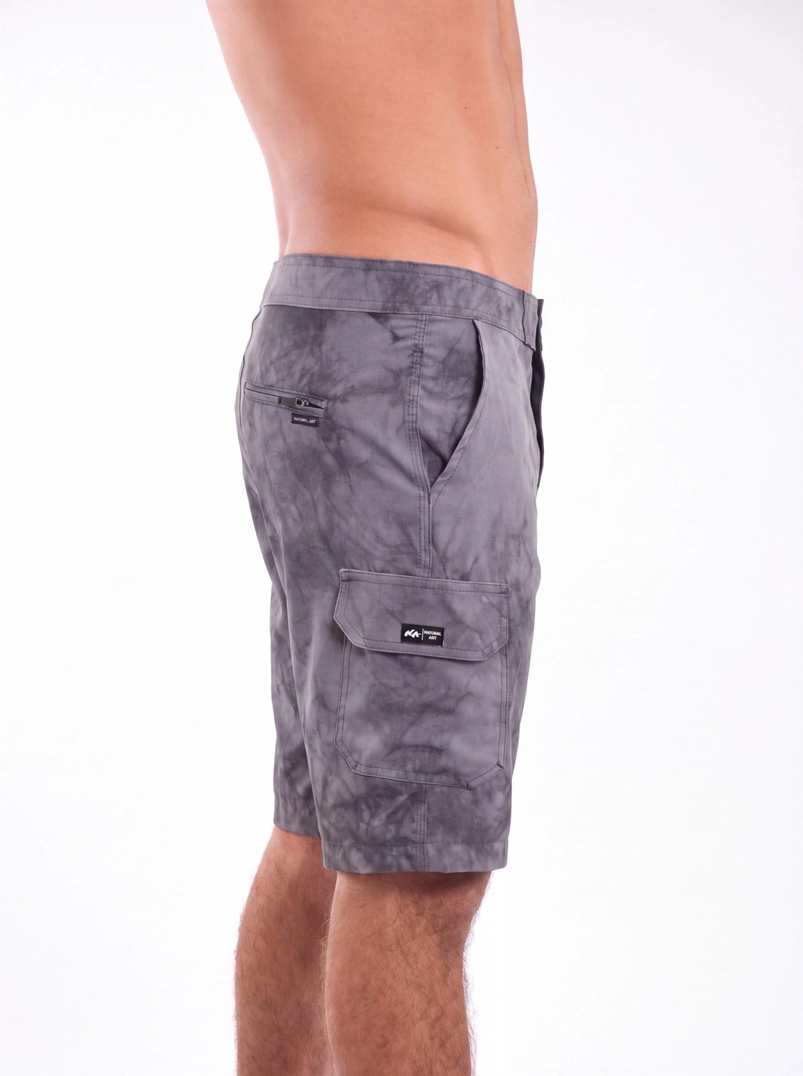 Bermuda Walk Cargo Tie Dye 21" Cinza
